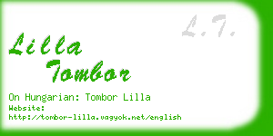 lilla tombor business card